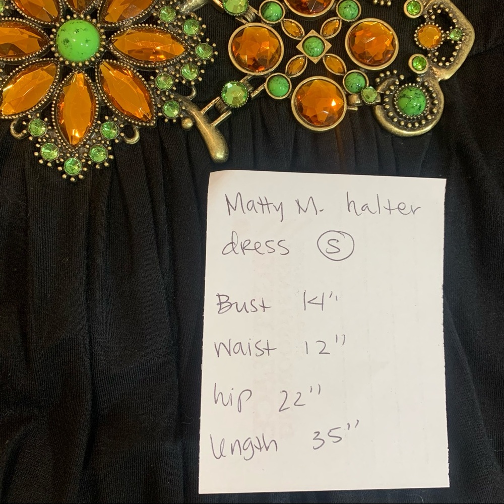 Matty M Crystal Embellished Halter Dress - Picture 5 of 5